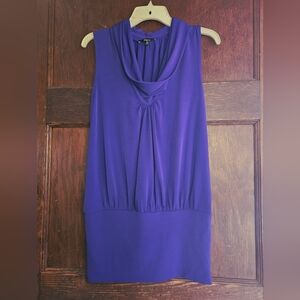 EUC Express Purple Draped Cowl Neck Sleeveless Top Size XS